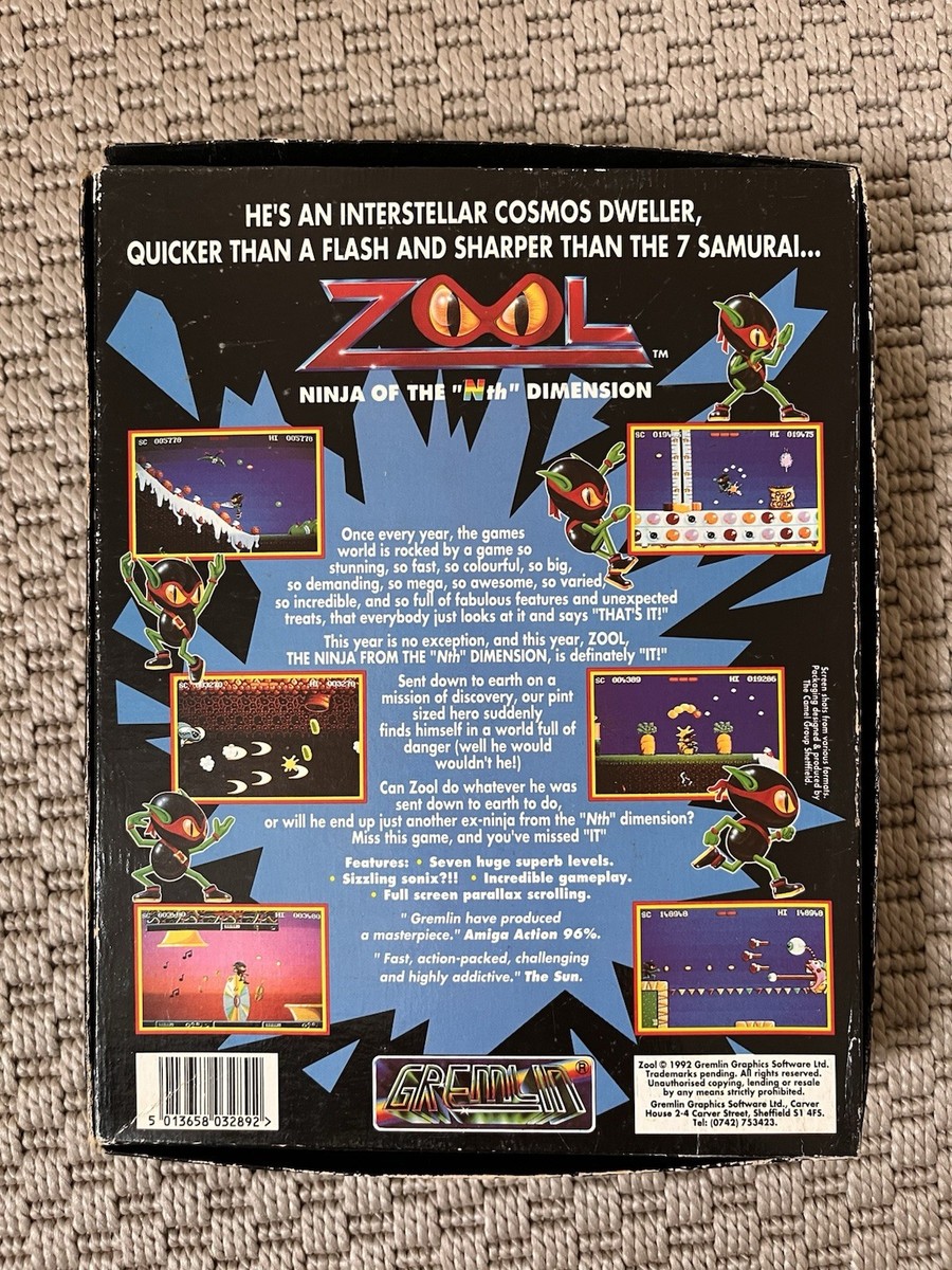 【syamiiiiii】恩塚 亨 Offence Game Model ZOOL Ninja Of The “Nth” Dimension - Gremlin, CBM Amiga 1992 *boxed