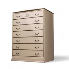 Vintage Cream French Style Tall Chest Of Drawers