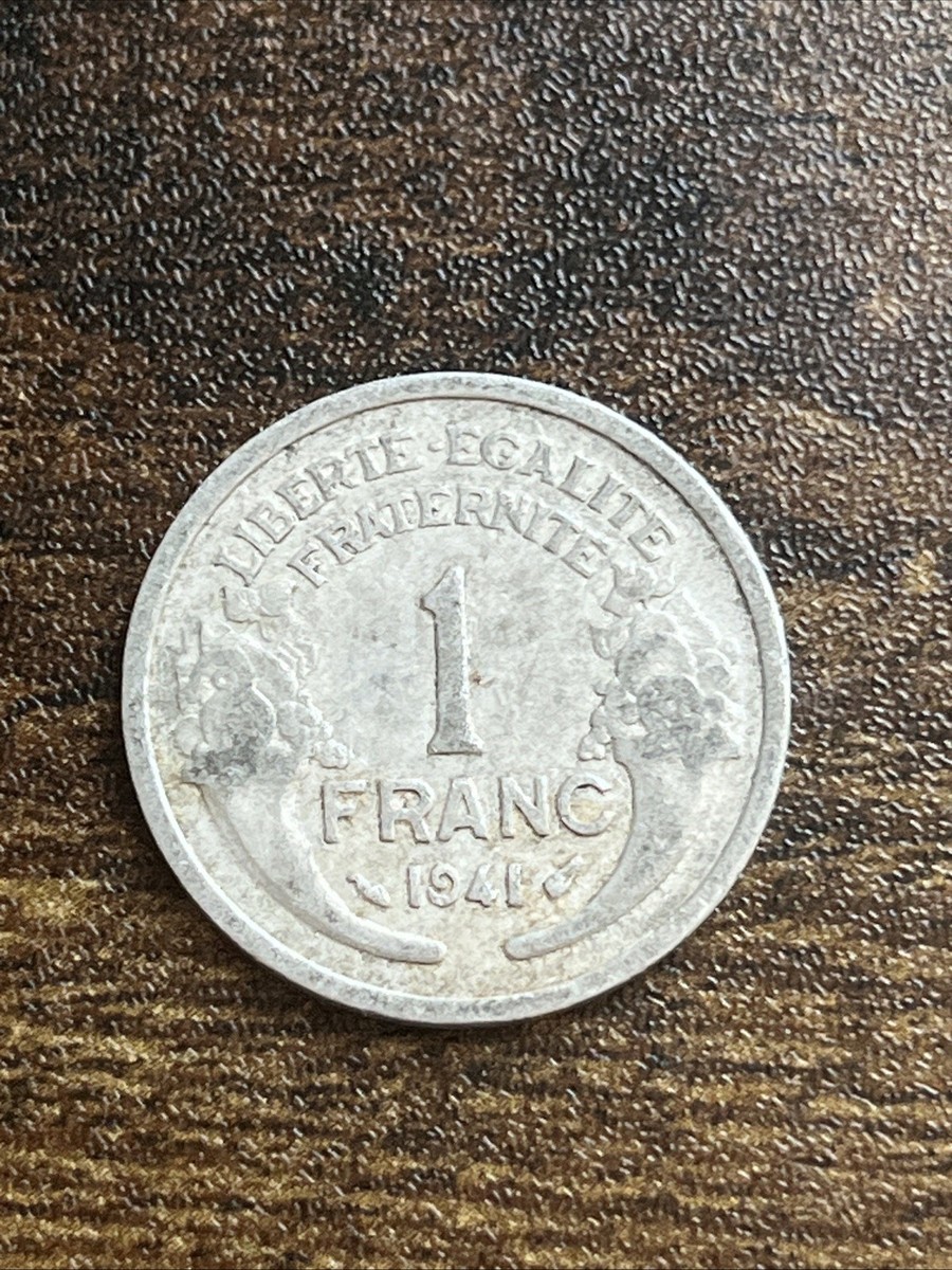 な　フランス　1 1941 France 1 One Franc Actual Coin TB5990* | eBay