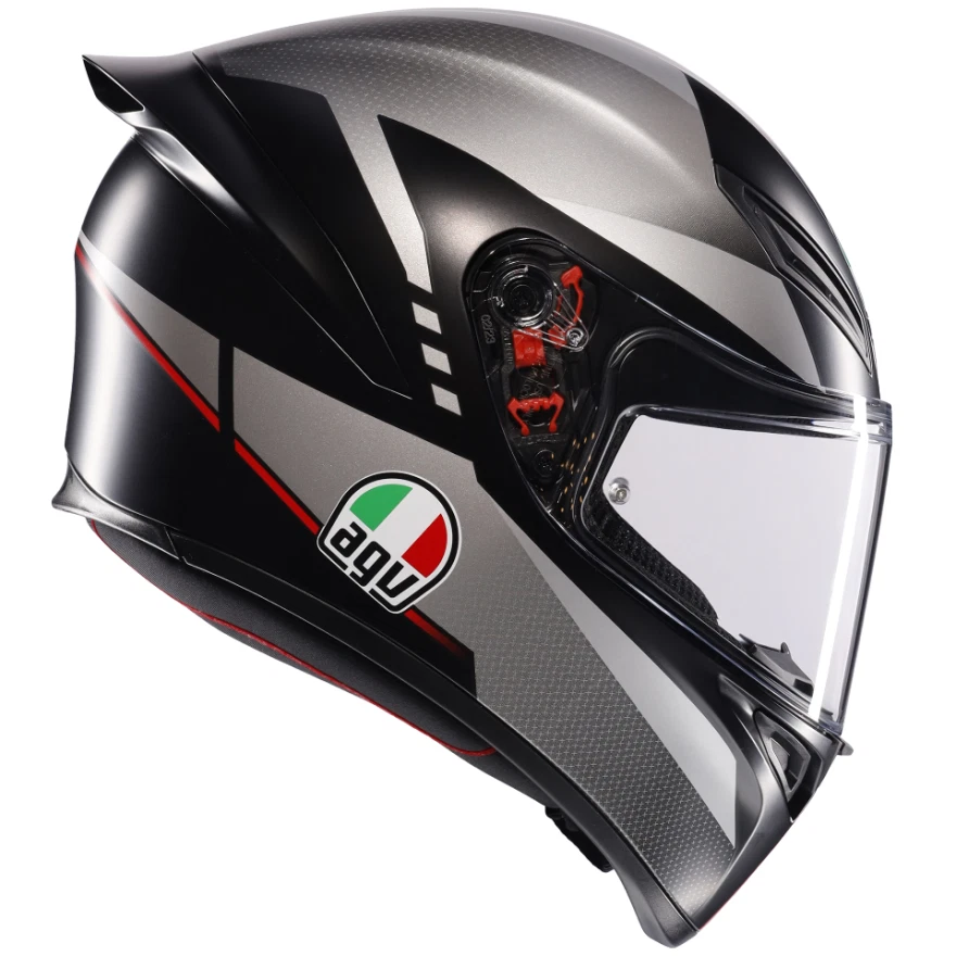 AGV K1-S Lap Matt Black/Grey/Red Sports Commuter Urban City Scooter Motorcycl... - Image 2 of 4