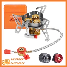 US Winter Windproof Stove and Piezo Ignition 1 LB Propane Tank Adapter 6800W 