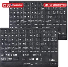 2 Pack Universal Keyboard Stickers,Keyboard Replacement Letters English Stickers