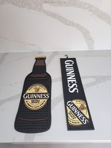 Guinness Extra Stout Rubber Pvc Bar Mats/Runners X2