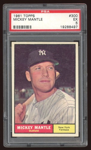 1961 Topps #300 Mickey Mantle PSA 5 *CENTERED* Nice!