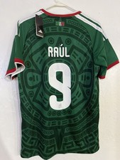 adidas Mexico Raul #9 Soccer Jersey Green/White/Red Unisex size M