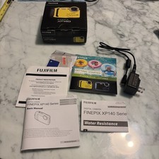 Fujifilm FinePix XP140 Yellow - ORIGINAL BOX, Manuals,  Charger ONLY No Camera