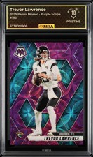 2025 Panini Mosaic Trevor Lawrence #183 Purple Scope MBA 10 Pristine 10.5