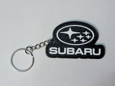 #ad Subaru Keychain Hexagon Carbon Fiber Graphic Design Impreza Forester WRX STI $2.99