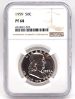 1959 US Proof Franklin Half 50c NGC PF68 .9 Silver