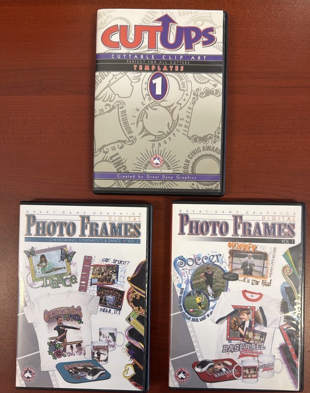 Great Dane Graphics CutUps Templates Vol. 1 + Photo Frames Vol. 1 & 2 