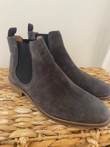 Marks & Spencer Grau Wildleder Chelsea Stiefeletten Luxury Collection Gr. UK 9