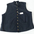 Vintage Civil War Reenactment Confederate Blue CSA Military Vest Size 50