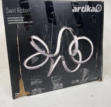 Artika Swirl Ribbon 3 CCT Chrome LED Light Pendant New PDT-SR-CR