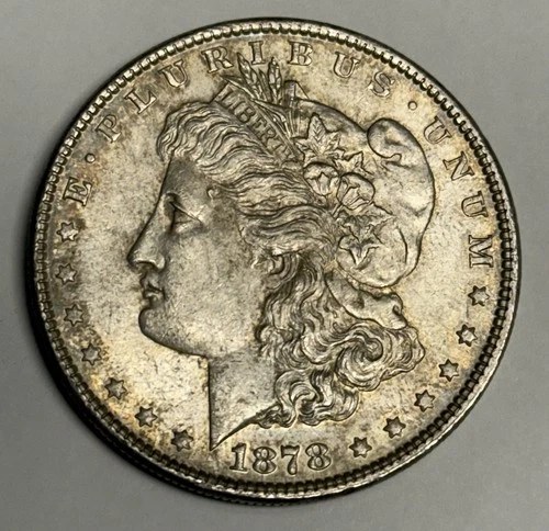 AU 1878-P Reverse of ‘78 Morgan Silver Dollar (all original), U.S. $1 Coin