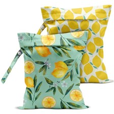 2 Pcs Wet Bag, Wet Dry Bag, Wet Bag for Swimsuit, Travel, Beach, Pool, Diaper...