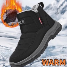 Winter Snow Boots Men's Outdoor Warm Ankle Boots Plush Warm Non Slip Boots EU45