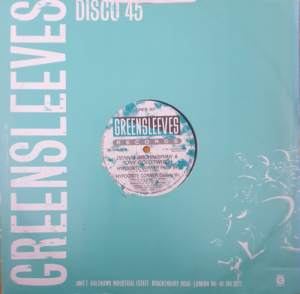 レゲエ Hypocrite Corner Dennis Brown Tony G