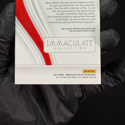 2023 Panini Immaculate Collection Marcelo Mayer Prime Rookies Patch /15 Red Sox - Picture 6 of 7