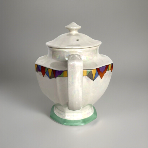 Multi-Color Luster Ware Hall China/Forman Bros. Drip-A-Drop Art Deco Teapot - Picture 12 of 15