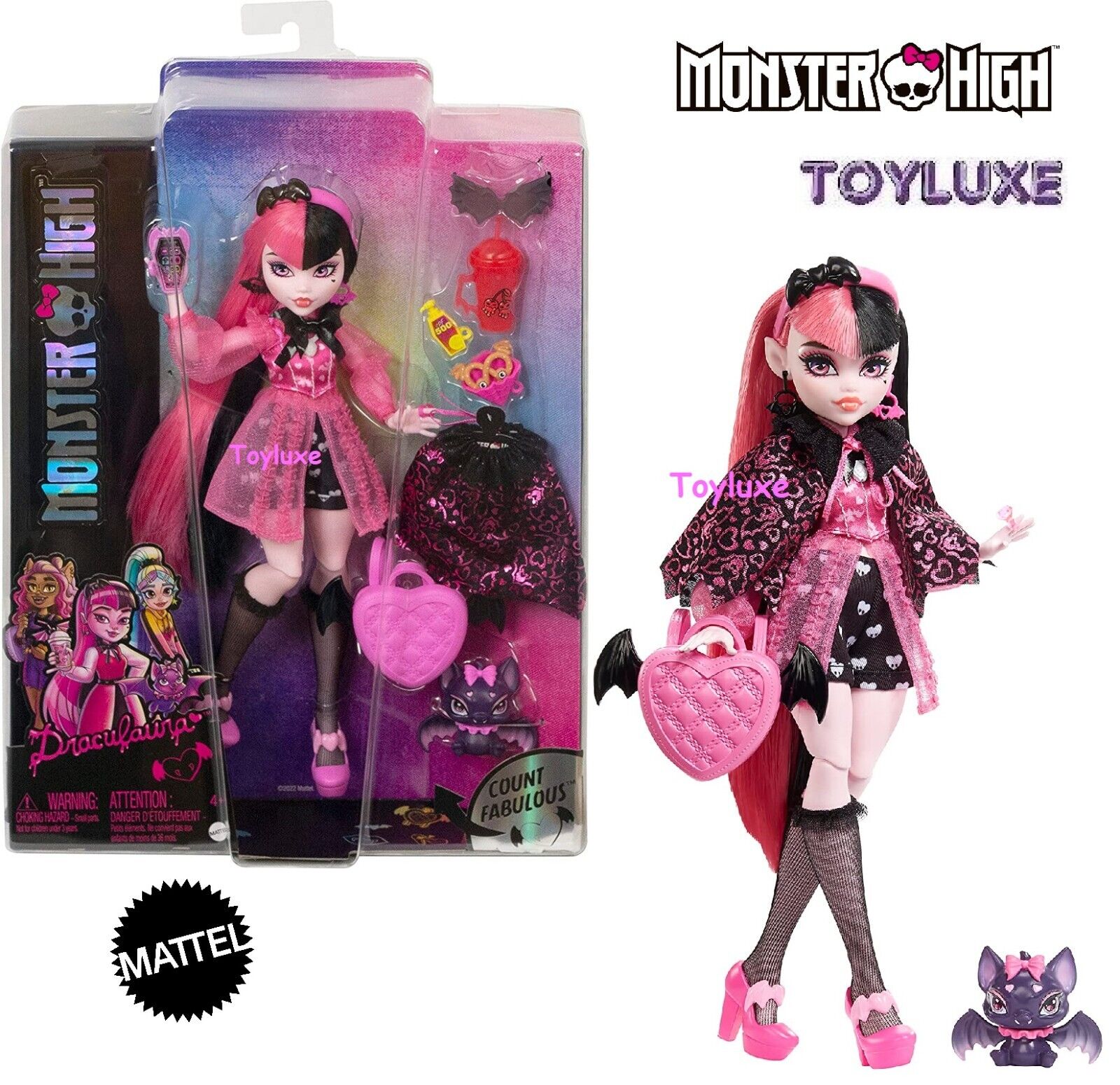 Monster High Gen3 COUNT FABULOUS 4 Boneca de Pelúcia Brinquedo para  Animais de Estimação G3 Nova 2022 194735110056