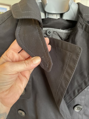 Women's Banana Republic S Small Insulated Trench Coat Black NEW! #408437 - Picture 7 of 8