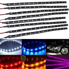 12x Waterproof 12''/15 DC 12V Motor LED Strip Underbody Light For Car Motorcycle