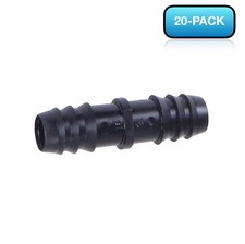 20-PACK -16mm 1/2" Barb Insert Coupling - Drip Irrigation Tubing Hydroponics