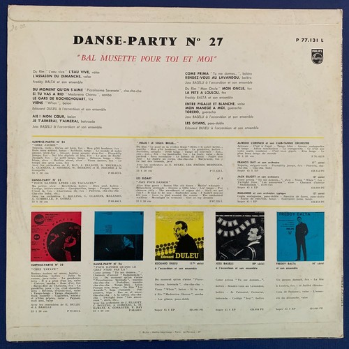 VOLK LP - Freddy Balta - TANZPARTY NR. 27 - Philips Frankreich 12 Zoll Original - Bild 2 von 6