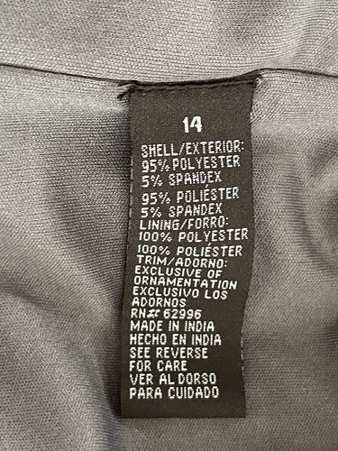 Scarlett Nite Grey Stretch Ruched Sleeveless Party Dress with Brooch Sz 14 New - Picture 10 of 12