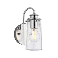 Wandleuchte Wandlampe Badezimmerleuchte Feuchtraum Glas IP44 1X E27 H 24,4 Cm