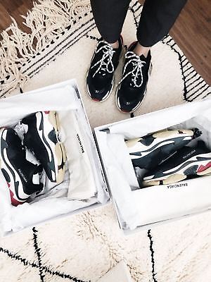 BALENCIAGA TRIPLE S BLACK / WHITE / RED BRED SNEAKERS EU 35, 36, 37, 38, 39, 40 | eBay