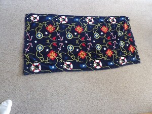 BEACH Towel Maritime Design 29" x 56" With Storage Pocket Navy Base Color