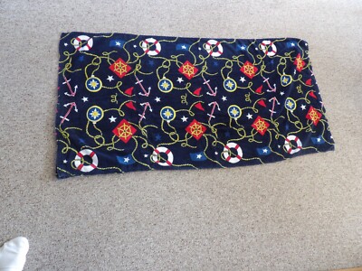 BEACH Towel Maritime Design 29'' x 56'' With Storage Pocket Navy Base Color