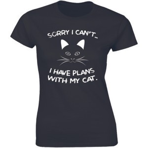 i have plans with my cat t shirt