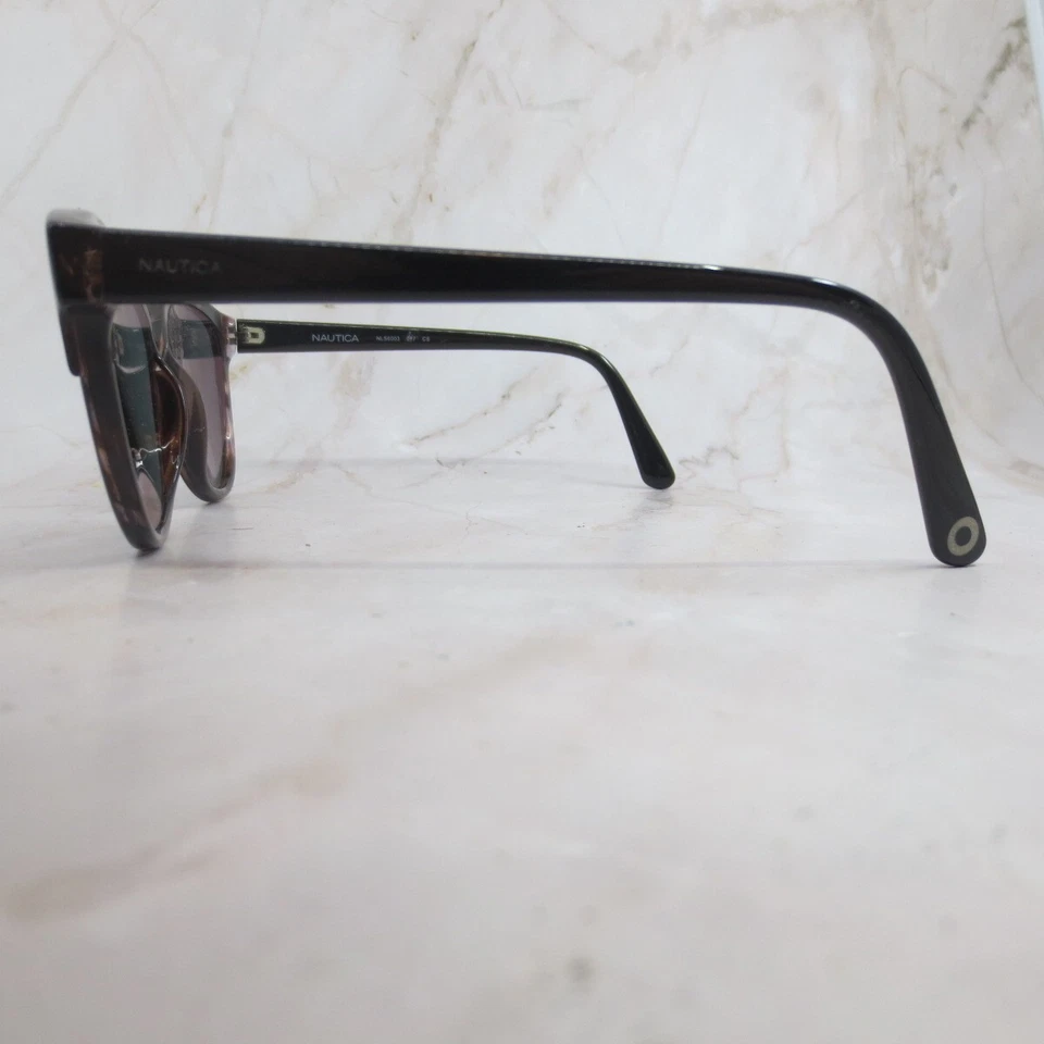 Nautica 太阳镜框 NLS6003-017 男式黑色塑料全边方形 55-17-140 — 第 3/4 张图片