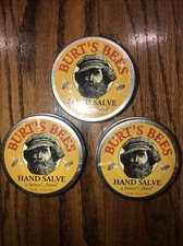 Three 3 Burt's Bees Unisex Hand Salve - 3oz each