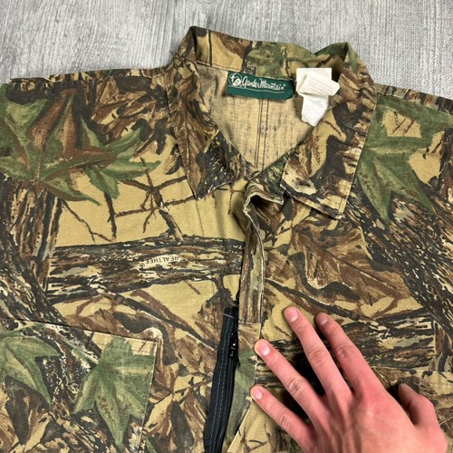 VINTAGE GANDER MOUNTAIN CAMO COVERALLS REALTREE MENS 2XL 50-52 USA 90s - Picture 3 of 7