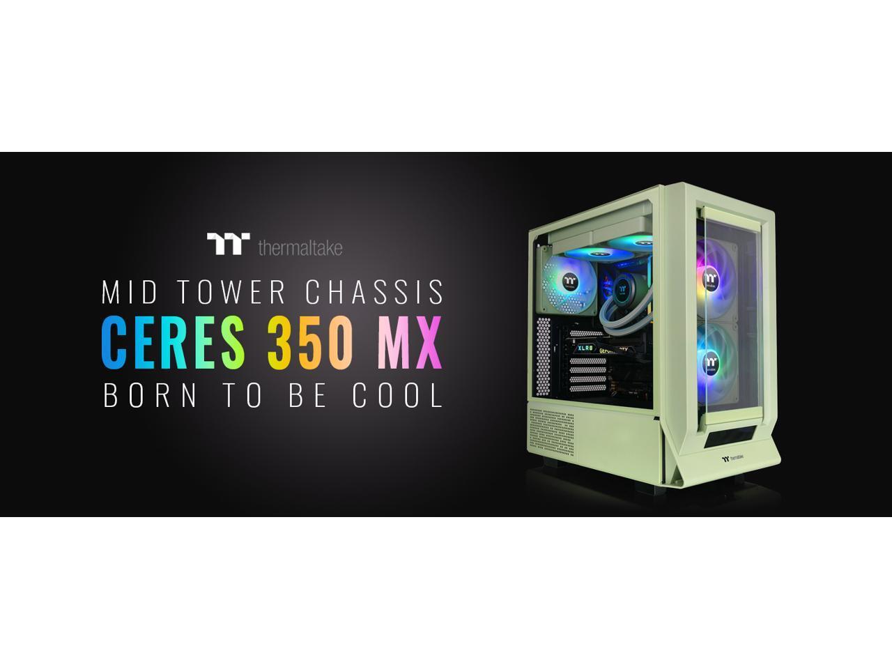 Корпус Thermaltake Ceres 350 MX Matcha Green Mid Tower ATX 3 предустановленных ARGB F 22590₽