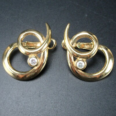 Original PIERRE LANG Design Ohrringe Ohrstecker vergoldet Wien Austria Ear Rings
