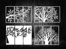 DXF-CDR of PLASMA LASER & ROUTER Cut -CNC BEST 4 PANEL TREE OF LIFE 01