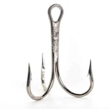 Mustad 3565 Saltwater Nickel Plated Treble Hook # 2  2X Strong 25 pk