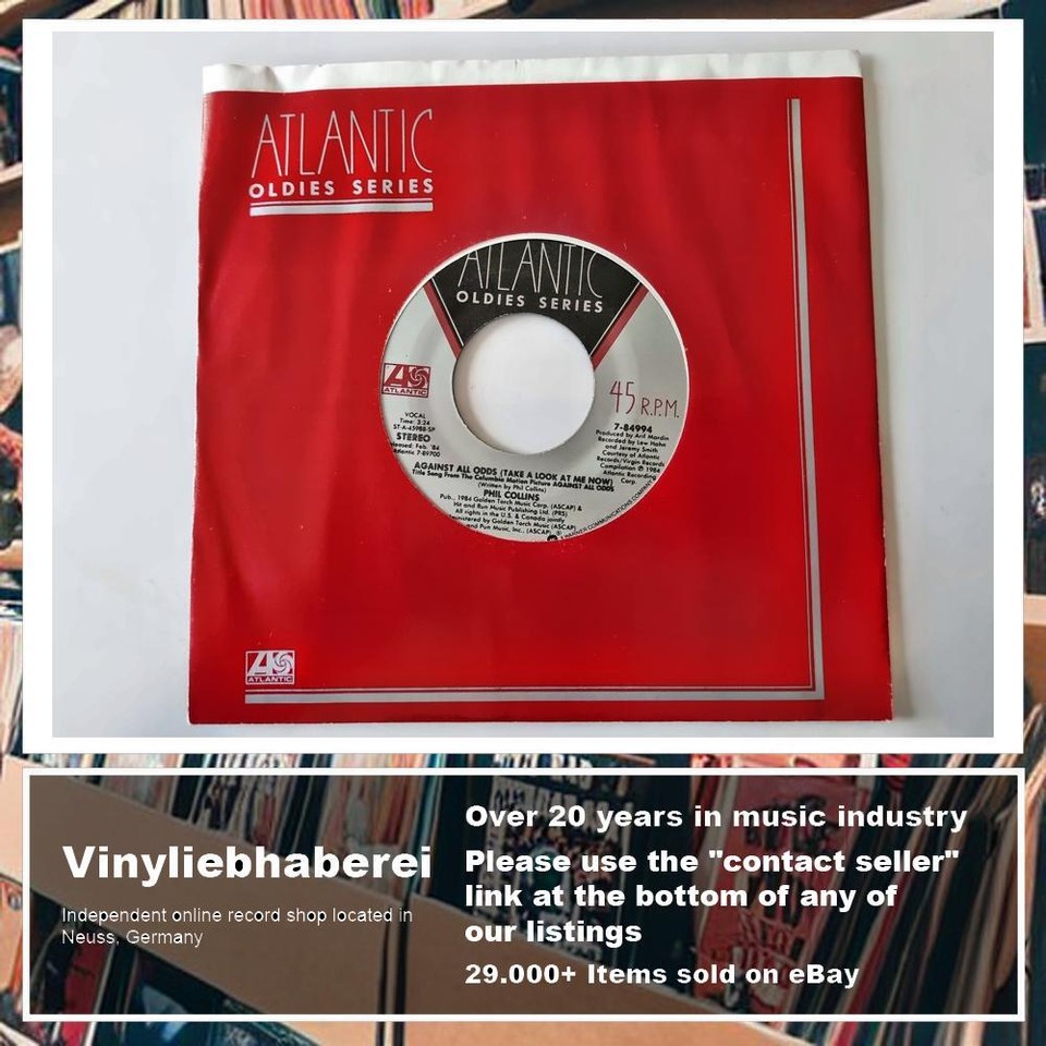 Phil Collins Against all odds/ I cannot believe it's true 7'' Vinyl