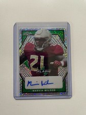 2021 Leaf Flash Football - Marvin Wilson - Green Parallel Auto 12/25 BROWNS