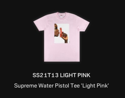 希少supremeピンク21w Supreme SS21 Water Gun Pistol Tee - L - Light Pink | eBay