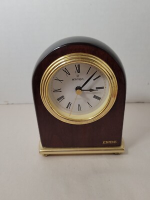 montreux quarts desk clock Wooden And Gold Color 5.5 display picture 1