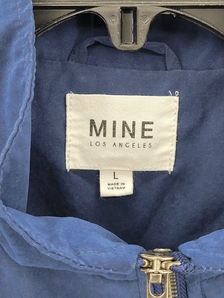 Mine Anthropologie Jacket Womens Large Zip Up Pockets Cinch Waist Outerwear - Image 3 of 4