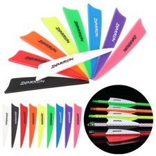50pcs 3" Arrow Rubber Vanes Fletches Archery Shield DIY Bow Target Hunting Shoot