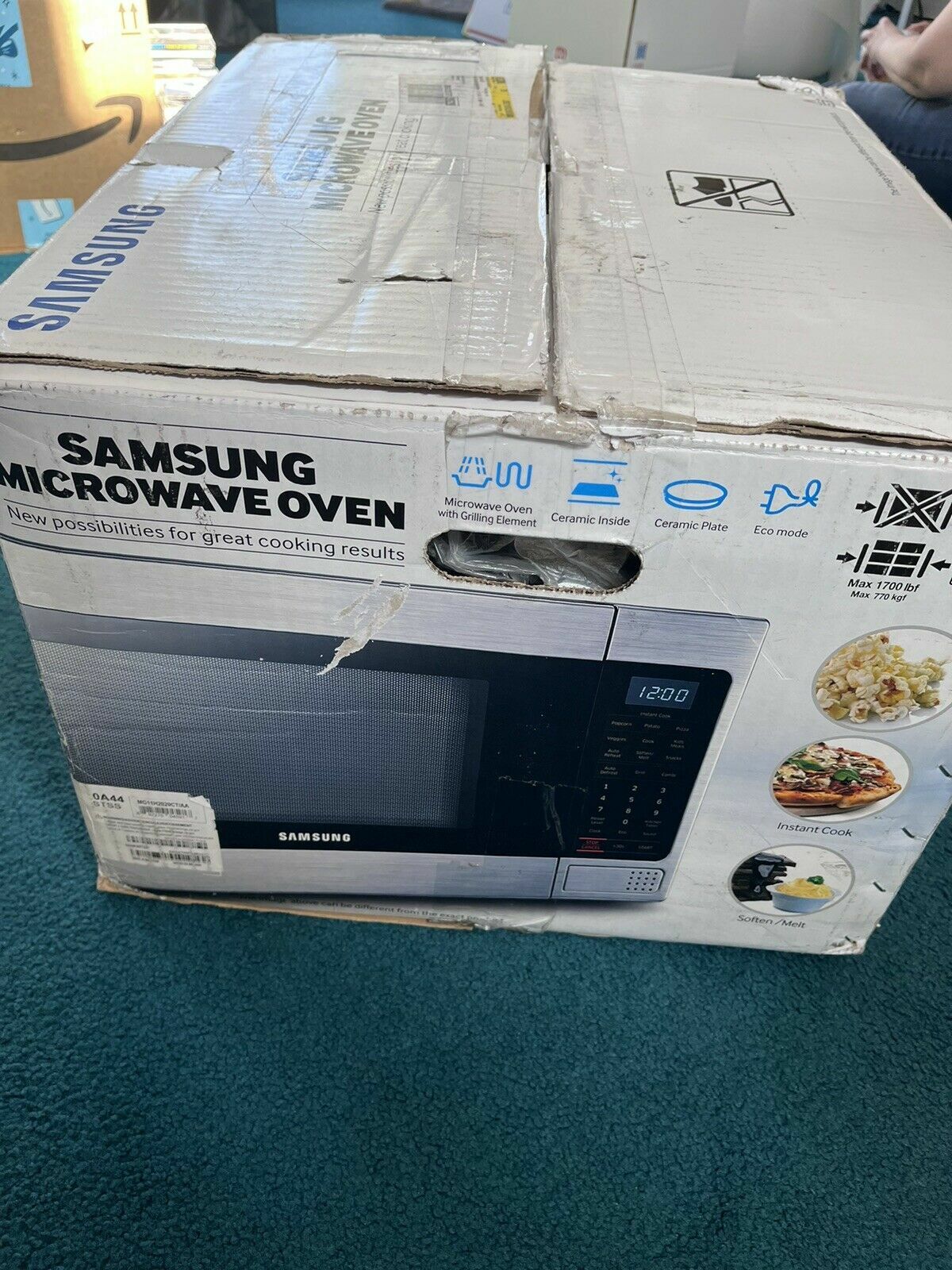 Samsung 1.1 cu. ft 1000W Countertop Microwave Oven Stainless Steel MG11H2020CT 887276045917 eBay