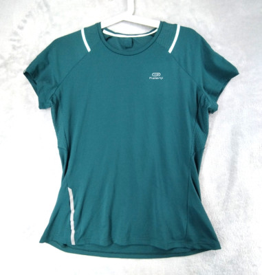 Kalenji Women s Trail Running T-Shirt Green Short Sleeve Top Size S Small Sport