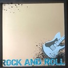 Mirror Black Frame And Splatters Blue Guitar Rock And Roll